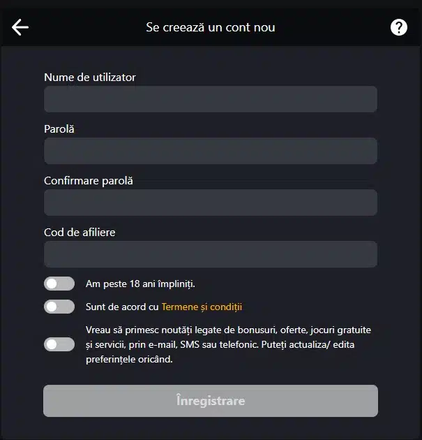 inregistrare fortuna palace