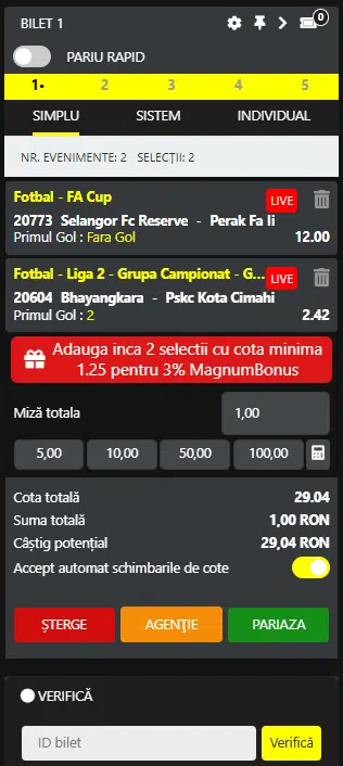 magnumbet pariuri sportive