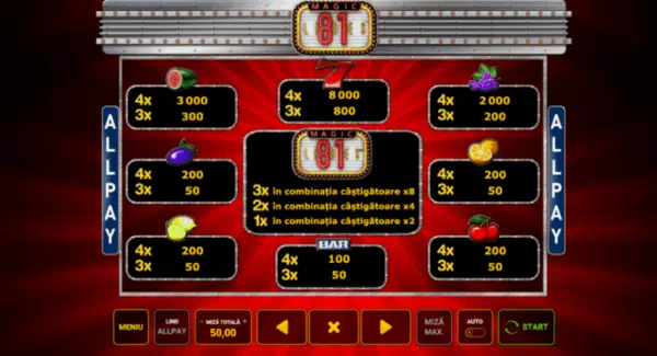 magic 81 demo tabel plati