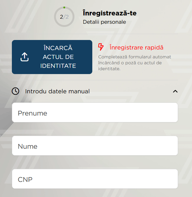 Verificare cu buletinul la RedSevens casino