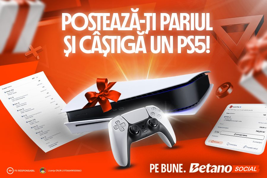 Câștigă un PS5 de la Betano