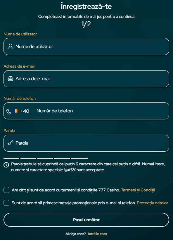 inregistrare-777-casino deschidee cont 777 casino