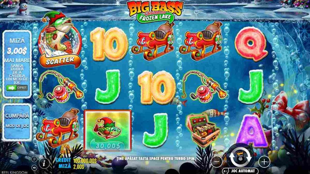 big bass christmas frozen lake demo