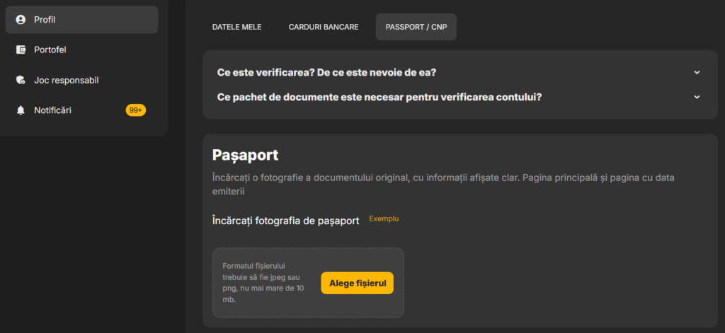 cod promo million - verificare cont