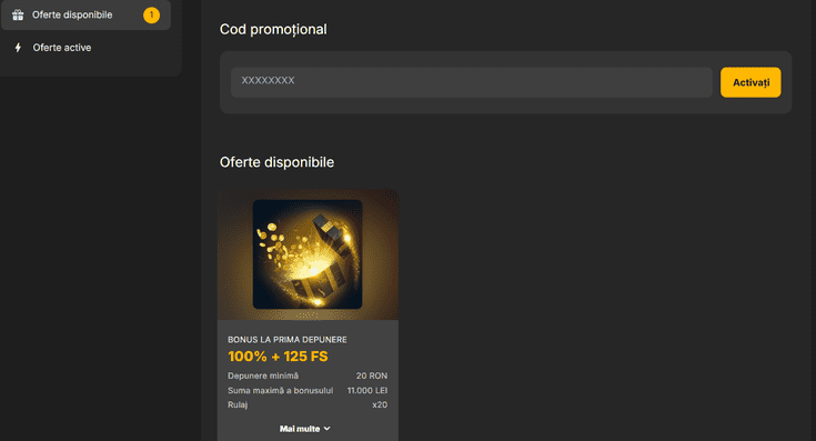 cum activezi un cod bonus million casino