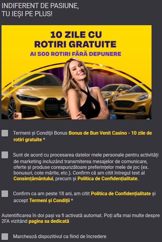 Bonus fără depunere Fortuna