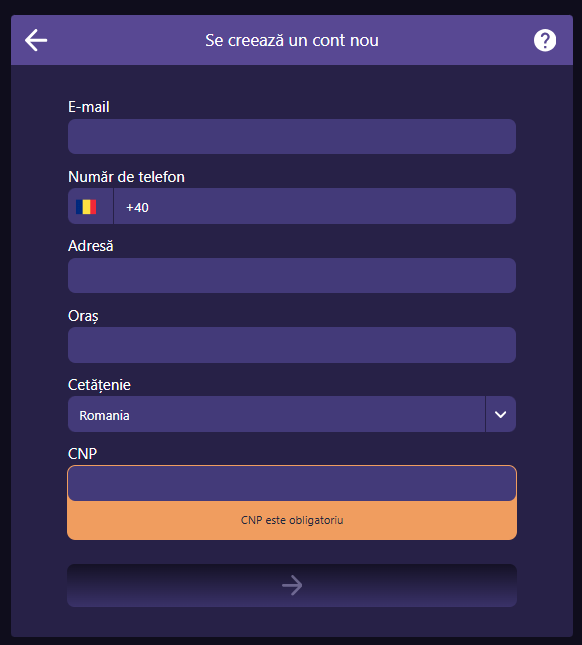 vipbet-casino vipbet casino - formular de inregistrare pas 2