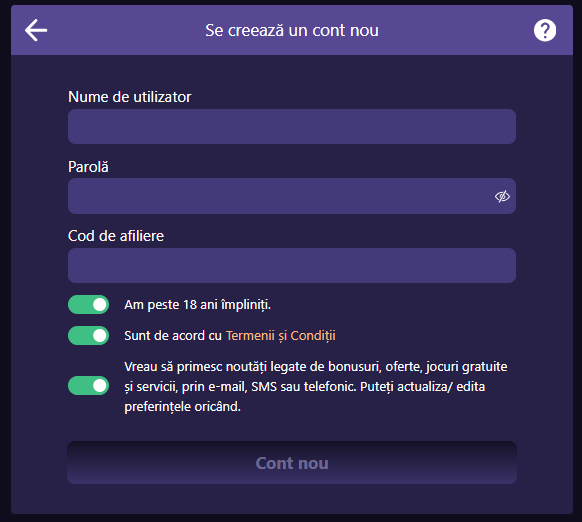 vipbet-online formular de inregistrare vipbet online - pas 3