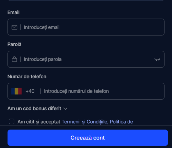 NetBet-inregistrare Procesul de înregistrare de la NetBet - datele necesare