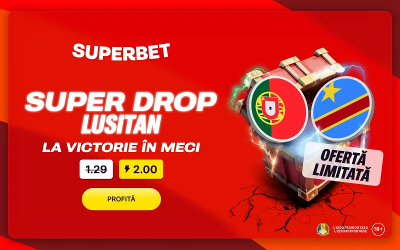 Superbet-Superdrop Campania Superdrop la victorie în meci